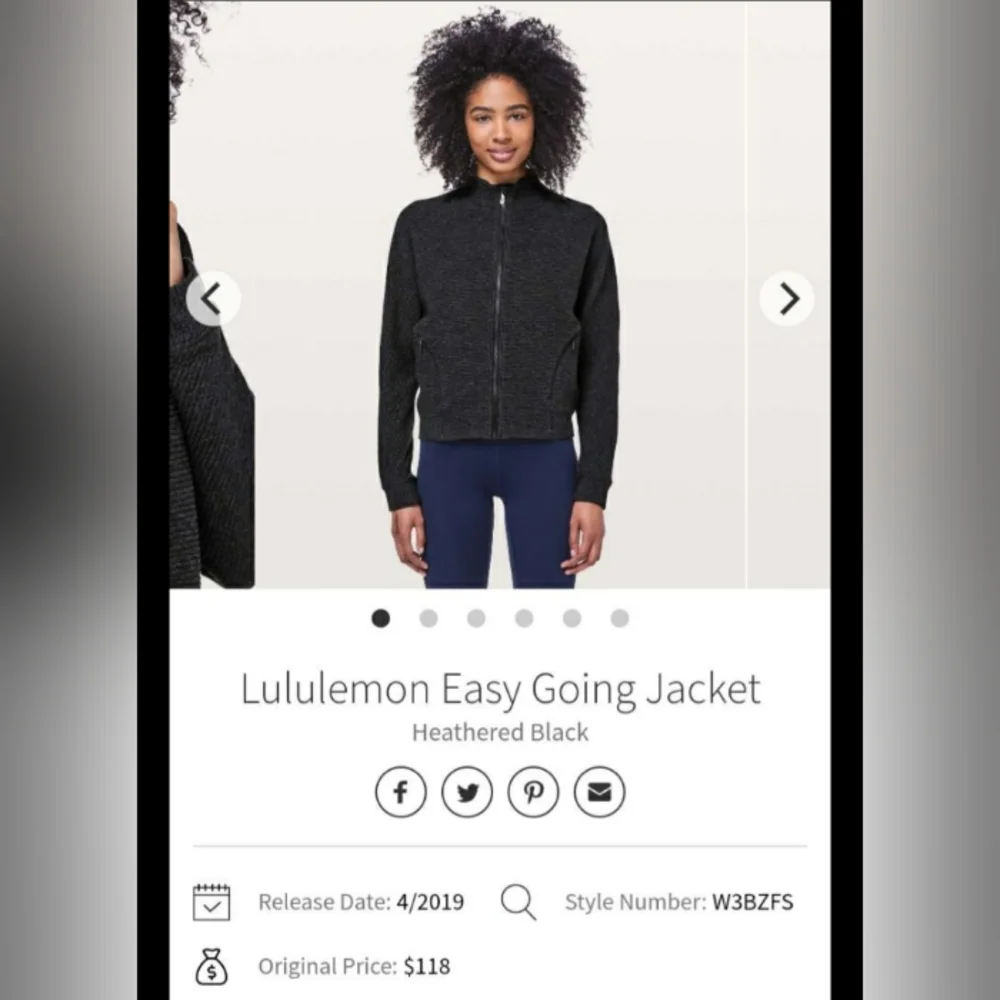 Lululemon Jacket 🖤🩶 - Picture 2 of 10